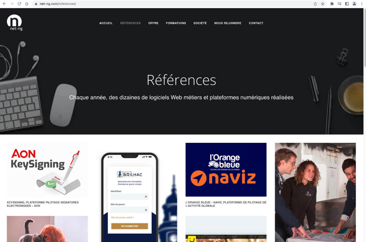 Net-ng old website : projects